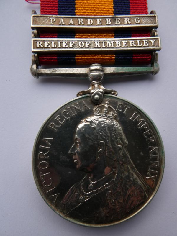 QUEENS SOUTH AFRICA MEDAL TO SHARMAN-NORFOLK REGIMENT-WOUNDED AT KAREE 29TH MARCH 1900-DIED IN 1917 AS A RESULT OF AN ACCIDENT ON THE RIFLE RANGE