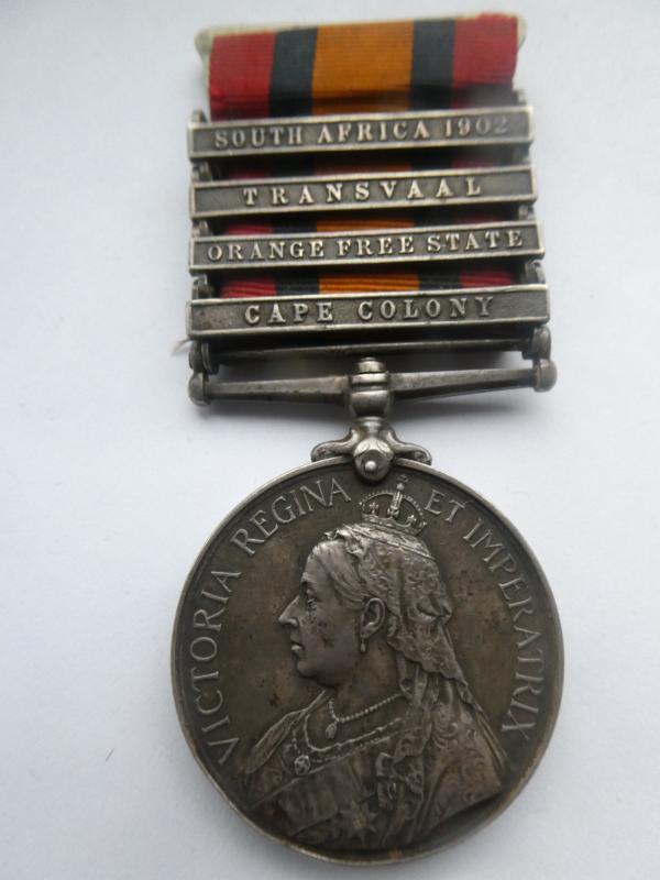 QUEENS SOUTH AFRICA MEDAL-TO BROWNING-ROYAL FUSILIERS