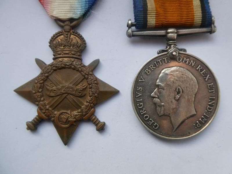 1914/15 STAR AND BRITISH WAR MEDAL-TO HARWOOD-ARMY SERVICE CORPS