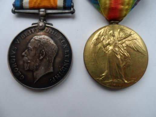 BRITISH WAR AND VICTORY MEDALS-HUBBARD 2-LIEUT SUFFOLK REGIMENT KILLED IN ACTION 17/02/1917