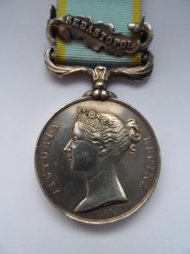 CRIMEA MEDAL-CHARLES GILBERT-72ND REGT-KILLED IN ACTION BEFORE SEBASTOPOL-08/07/1855