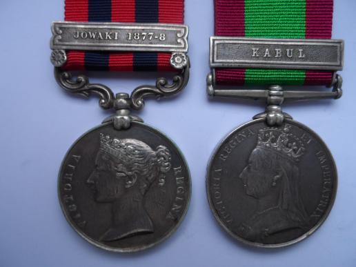 INDIA GENERAL SERVICE -AFGHANISTAN PAIR TO WEBSTER NORFOLK REGIMENT