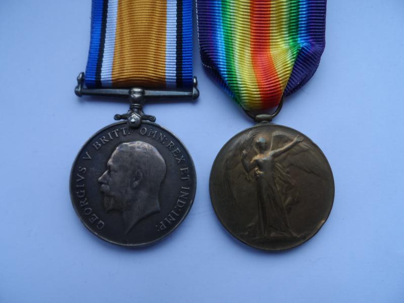 BRITISH WAR AND VICTORY MEDALS-TO DEDDEN-HAMPSHIRE REGIMENT