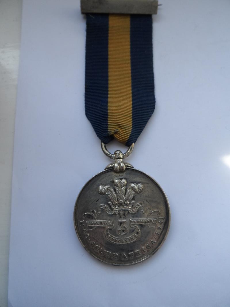 BOER WAR YORKSHIRE IMPERIAL YEOMANRY MEDAL-TO E ENGLAND