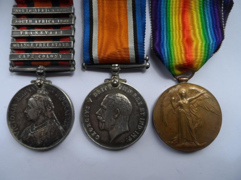 QUEENS SOUTH AFRICA MEDAL AND WW1 PAIR TO FARQUHARSON-82ND IMPERIAL YEOMANRY(SHARPSHOOTERS) AND HERTS YEOMANRY-LATER 2/LIEUT ROYAL AIR FORCE