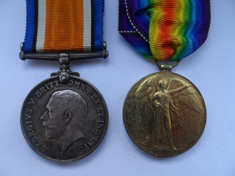 BRITISH WAR AND VICTORY MEDALS-TO HASLER EAST SURREY REGIMENT