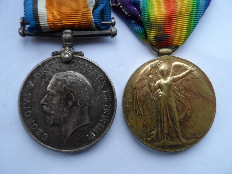 BRITISH WAR AND VICTORY MEDALS-TO CARTER-SUFFOLK REGIMENT