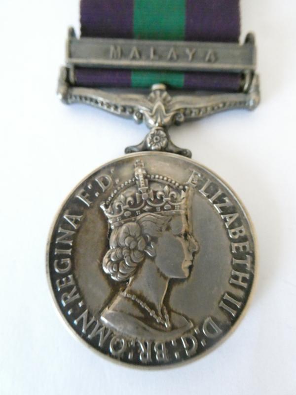 GENERAL SERVICE MEDAL-MALAYA-TO ROBINSON-EAST YORKS REGT