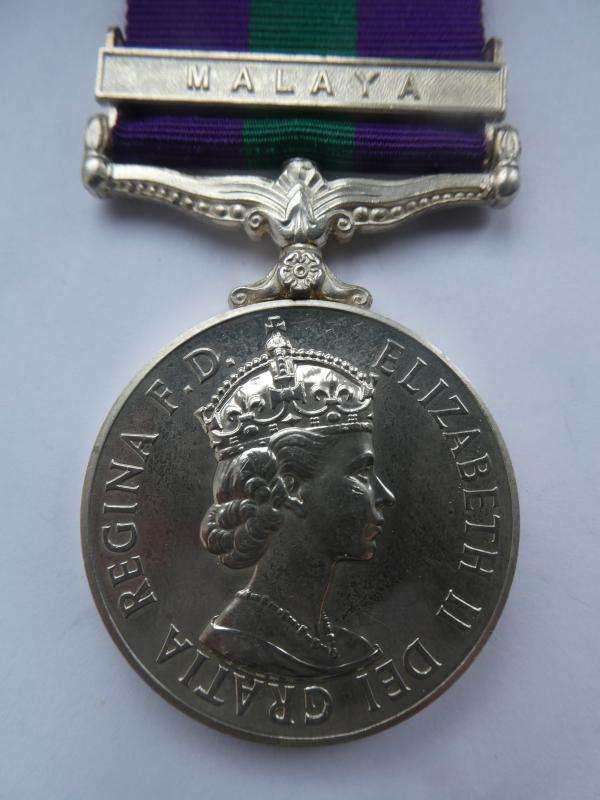 GENERAL SERVICE MEDAL-MALAYA-TO GIBBARD- REME