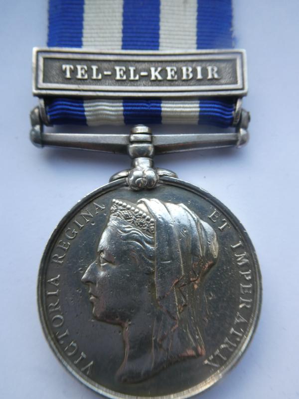 EGYPT MEDAL-CLASP TEL-EL-KEBIR-TO GIBBINGS- ROYAL MARINES