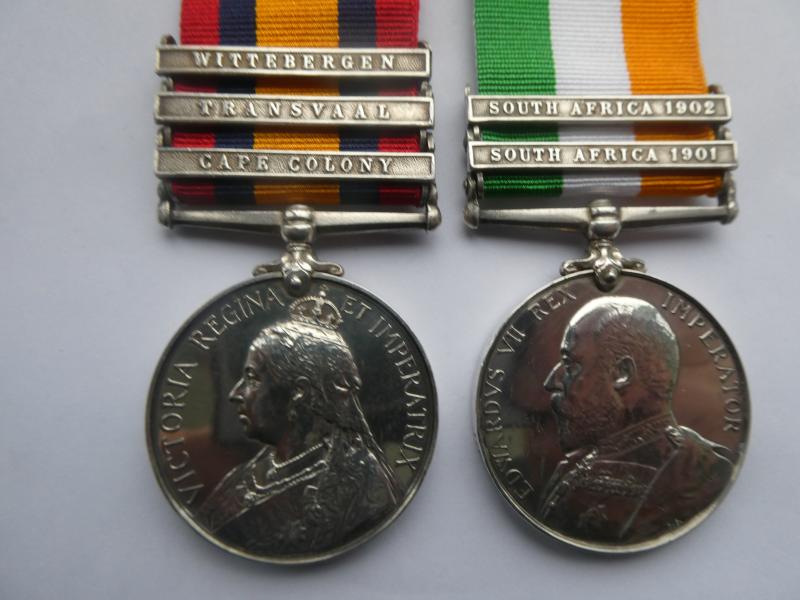 BOER WAR PAIR TO STEVENS-WILTSHIRE REGIMENT