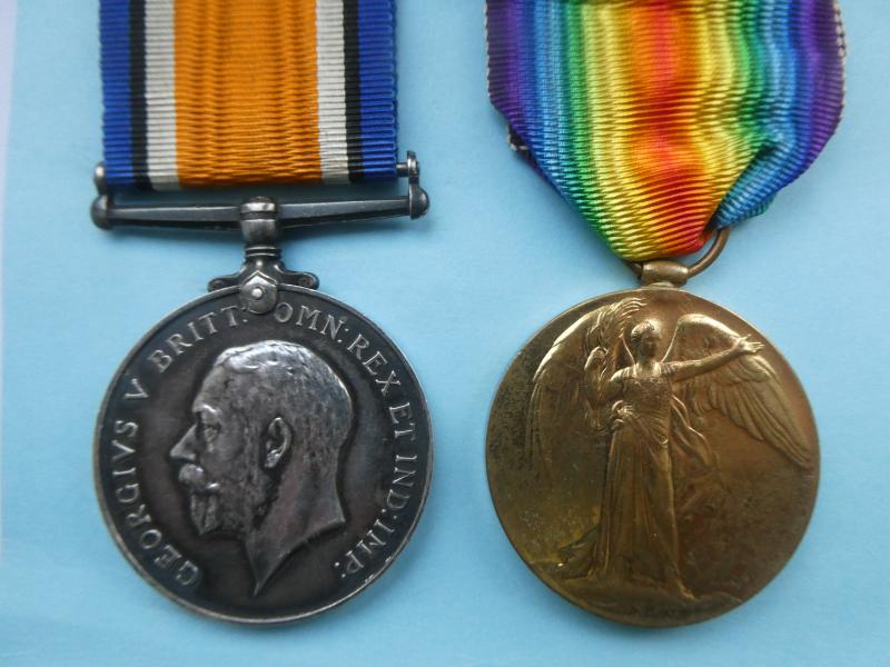 BRITISH WAR AND VICTORY MEDALS-TO EDWARDS-KING'S OWN YORKSHIRE LIGHT INFANTRY