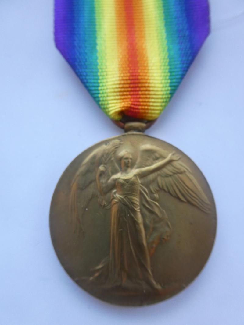 VICTORY MEDAL TO BISHOP-7TH BTN NORFOLK REGIMENT-KILLED IN ACTION  ON 8TH AUGUST 1918