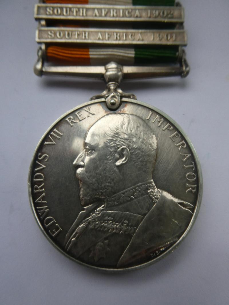 KINGS SOUTH AFRICA MEDAL TO PRATT- ROYAL FIELD ARTILLERY