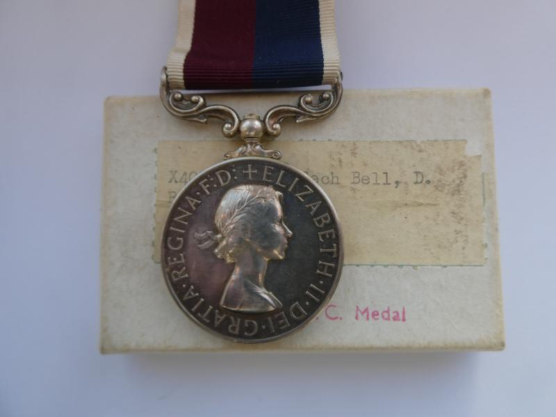 ROYAL AIR FORCE LONG SERVICE AND GOOD CONDUCT MEDAL TO BELL-WITH ORIGINAL BOX