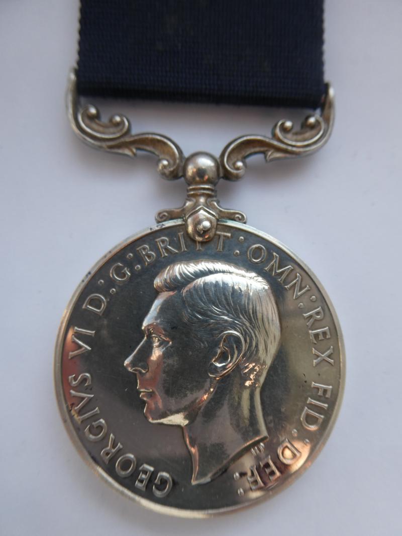 ROYAL MARINES MERITORIOUS SERVICE MEDAL (GEORGE VI)-TO COLOUR SERGEANT MOORE-AWARDED 1951