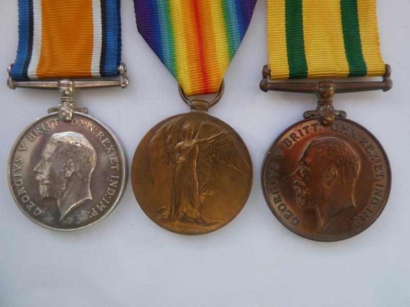 TERRITORIAL FORCE WAR MEDAL GROUP OF THREE TO ACTING COLOUR SERGEANT MURRELL-NORFOLK REGT LATER ATTACHED KINGS AFRICA RIFLES