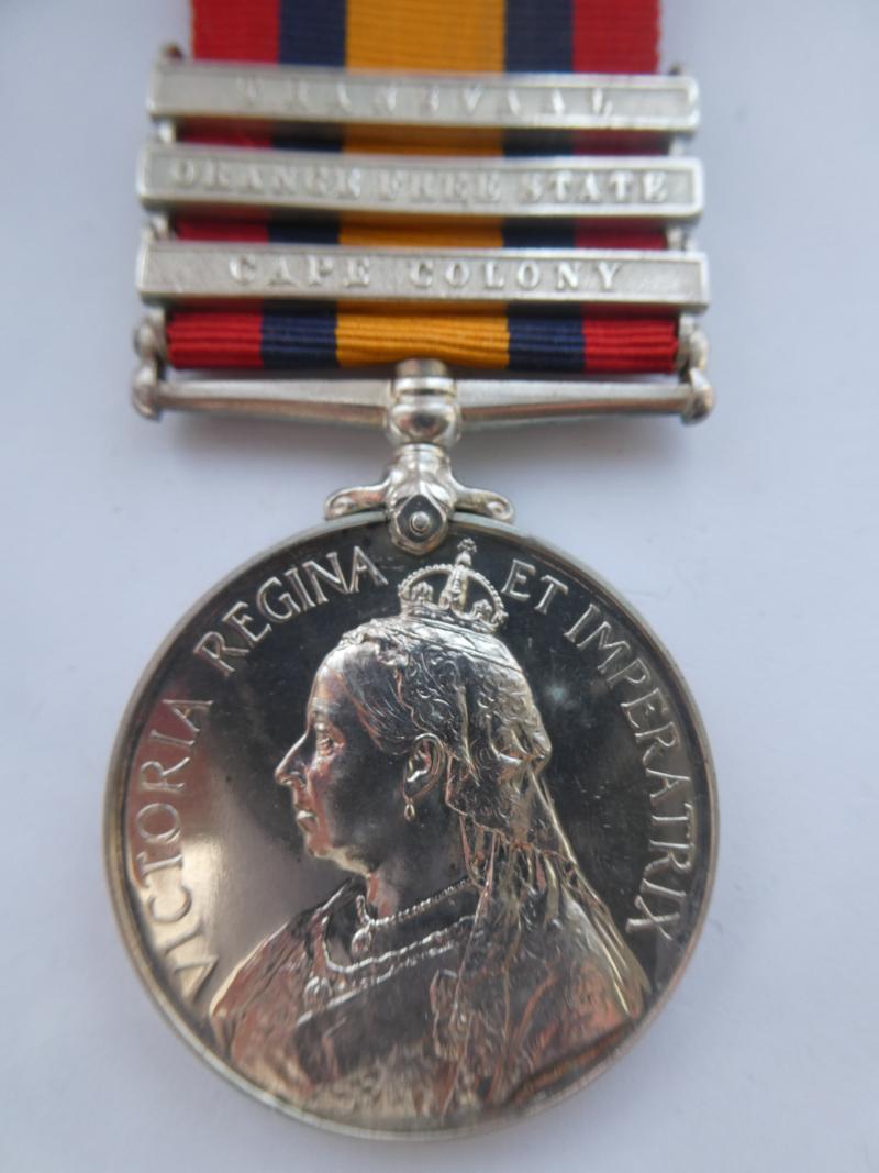QUEENS SOUTH AFRICA MEDAL TO HUDSON-KILLED BY LIGHTNING AT STANDERTON- 9TH JANUARY 1902