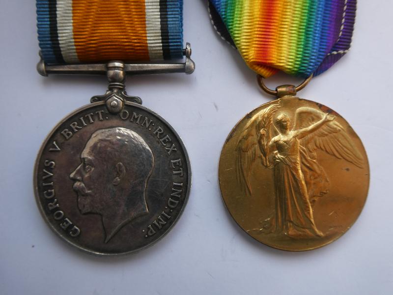 BRITISH WAR AND VICTORY MEDALS TO EDWARD ALBERT CLARK-NORFOLK REGIMENT-KILLED IN ACTION ON THE FIRST DAY OF THE SOMME