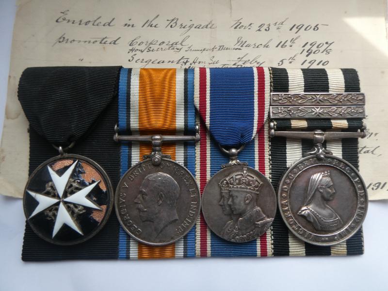 ORDER OF ST JOHN GROUP OF FOUR TO CAPTAIN -LATER SURGEON SHEPERD F.R.C.S.I.-ROYAL ARMY MEDICAL CORPS/ORDER OF ST JOHN