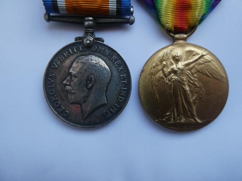 BRITISH WAR AND VICTORY MEDALS-TO HODSON-ROYAL NAVY-SERVED IN H.M.S. CALEDON-IN THE 2ND BATTLE OF HELIGOLAND BIGHT