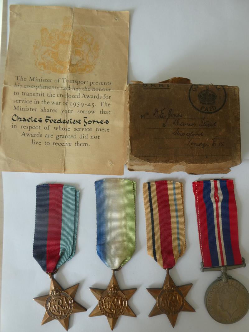 WW2 MERCHANT NAVY CASUALTY GROUP TO JONES-S.S.TACOMA STAR SUNK 1ST FEBRUARY 1942