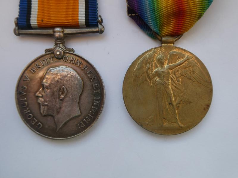 BRITISH  WAR AND VICTORY MEDALS TO MC LUSKIE AYRSHIRE YEOMANRY