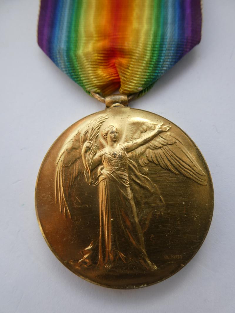 VICTORY MEDAL-TO PIPE-WARWICKSHIRE REGT-LATER ROYAL FLYING CORPS