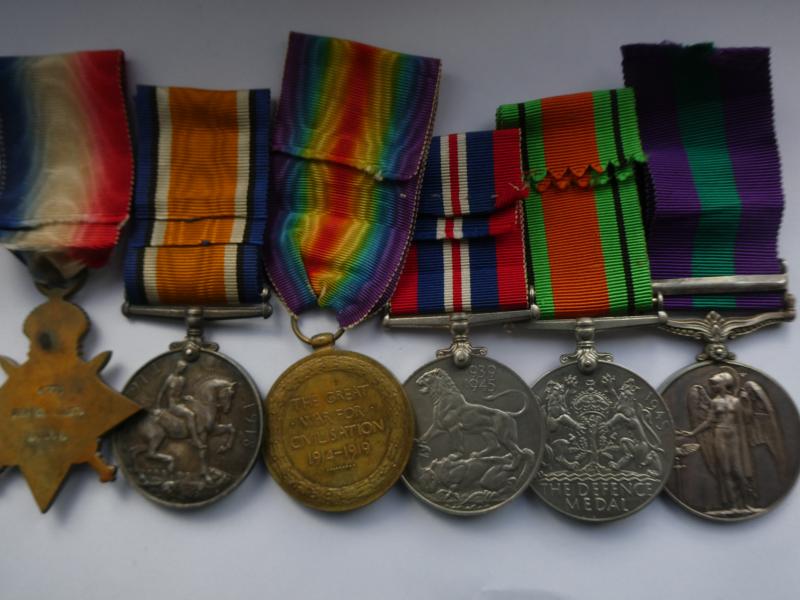 GROUP OF SIX TO CAPTAIN CHARLES ROBERT GENT-1/5TH BATTALION NORFOLK REGT -AND ROYAL ARMY SERVICE CORPS