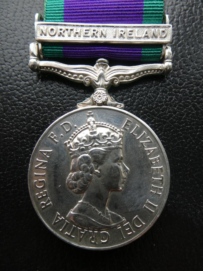 CAMPAIGN SERVICEMEDAL-CLASP NORTHERN IRELAND-TO FUSILIER HAMILTON-ROYAL HIGHLAND FUSILIERS