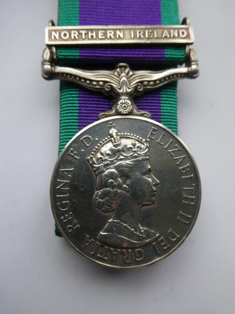 CAMPAIGN SERVICE MEDAL-CLASP NORTHERN IRELAND-TO GUARDSMAN  GARVIE-SCOTS
