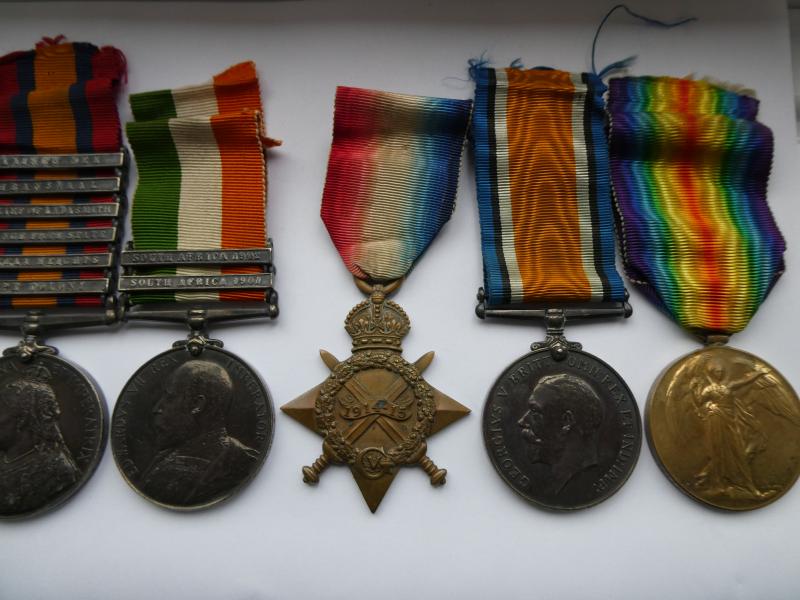 BOER WAR PAIR AND 1914/15 STAR TRIO TO PENFOLD-POM POM SECTION- ROYAL ARTILLERY