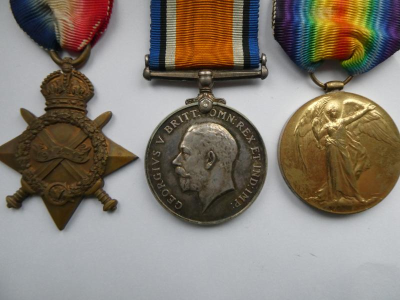 1914/15 STAR TRIO-TO WILLIAM OSBORNE CLARKE-NORFOLK REGT-KILLED IN ACTION IN MESOPOTAMIA 17TH NOVEMBER 1914-FROM DOWNHAM MARKET