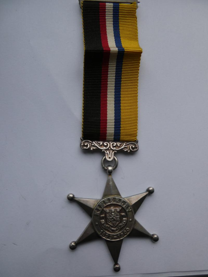 KIMBERLEY STAR-A HALLMARK-WITH TOP SUSPENSION-ENGRAVED TO PVT T TURNER KIMBERLEY TOWN GUARD