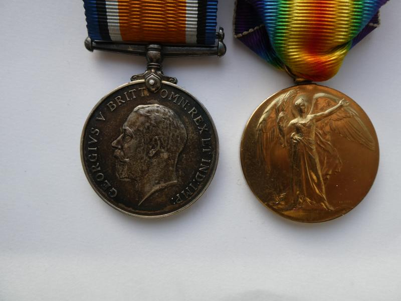 BRITISH WAR AND VICTORY MEDALS-TO ABBS-MACHINE GUN CORPS