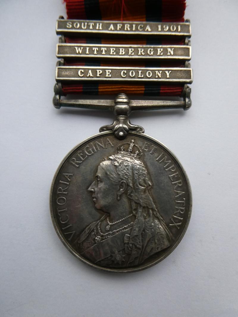 QUEENS SOUTH AFRICA MEDAL-TO E.C.TAYLOR M.B.SURGEON