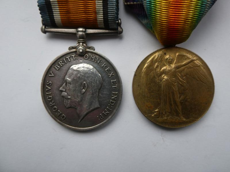 BRITISH WAR AND VICTORY MEDALS-TO BAYTON-NORFOLK REGIMENT