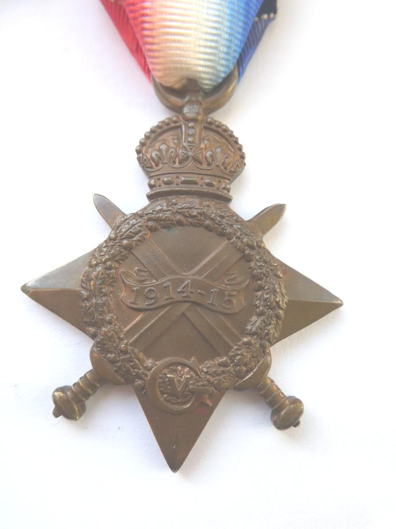 1914/15 STAR-TO HARRADINE-MIDDLESEX REGT-KILLED IN ACTION ON 15TH FEB 1915