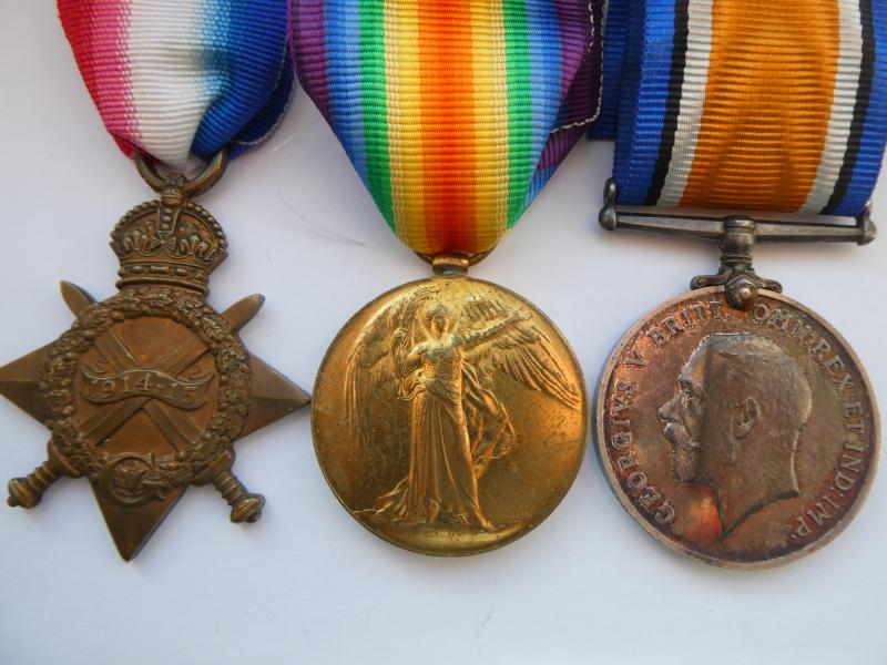 1914/15 STAR TRIO-TO LOFTHOUSE-ROYAL WELSH FUSILIERS