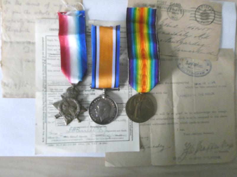 1914/15 STAR TRIO TO EVANS-ROYAL WELSH FUSILIERS