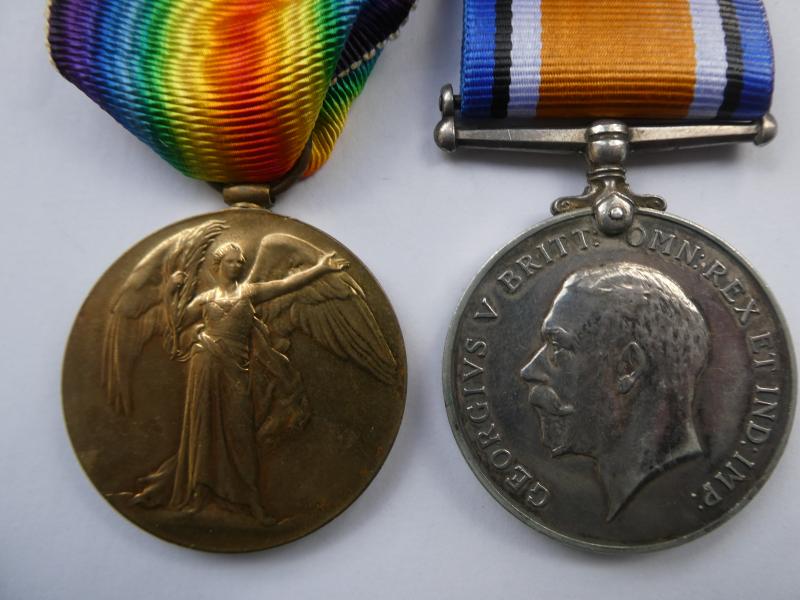 BRITISH WAR AND VICTORY MEDALS TO BOSWELL-DIED 2ND AUGUST 1920