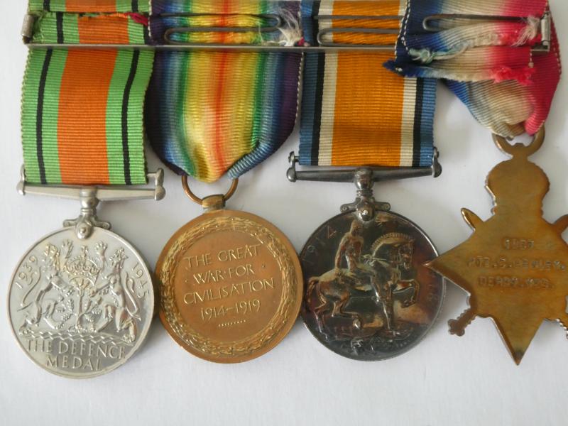 1914/15 STAR TRIO-TO BEWLEY-DEBYSHIRE YEOMANRY