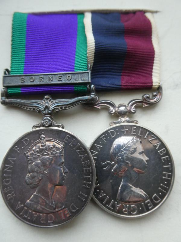 BORNEO/LONG SERVICE PAIR TO A/SERGEANT ALDRIDGE ROYAL AIR FORCE
