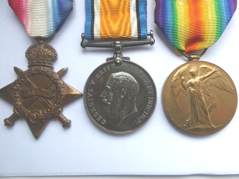 1914/15 STAR TRIO TO NORMAN-MIDDLESEX REGT-KILLED IN ACTION ON 18TH AUGUST 1916