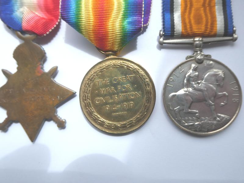 1914/15 STAR TRIO TO PAGE-OX AND BUCKS LIGHT INFANTRY-TAKEN AS A PRISONER OF WAR ON 16TH AUGUST 1917