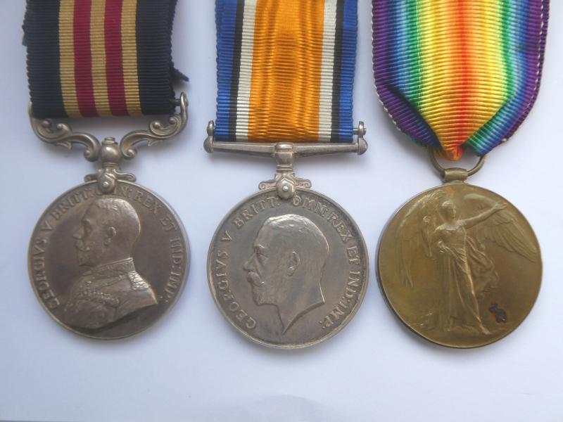 MILITARY MEDAL GROUP OF THREE TO ASTINS-17/LONDON REGIMENT