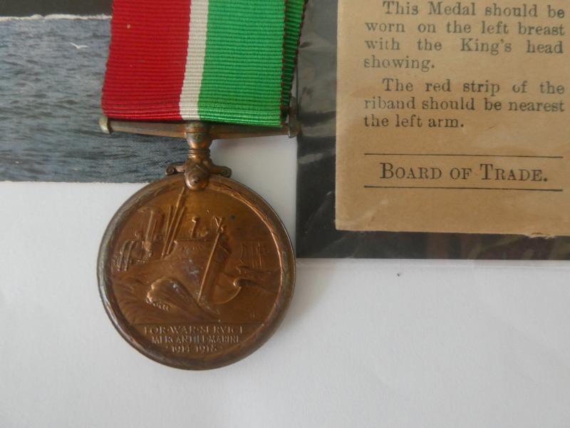 MERCANTILE MARINE MEDAL TO GEORGE MEGSON-WHO DIED ON 2ND DECEMBER 1940 SERVING ON M.V.PRESIDENT -WHICH WAS SUNK BY THE U-43