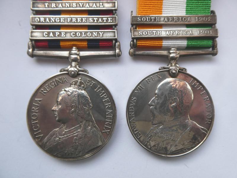 BOER WAR PAIR TO FARNHAM-1ST SUFFOLK REGIMENT-FROM STAPLEFORD- CAMBRIDGESHIRE