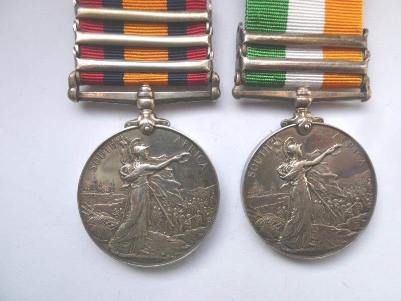 BOER WAR PAIR TO FARNHAM-1ST SUFFOLK REGIMENT-FROM STAPLEFORD- CAMBRIDGESHIRE