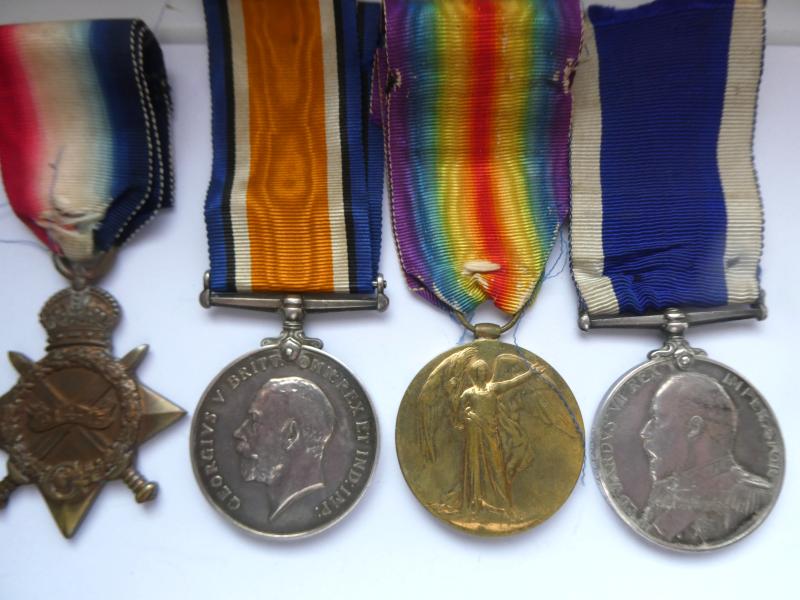 LONG SERVICE GROUP OF FOUR TO BATTERY QUARTER MASTER SJT MARTIN ROYAL ARTILLERY-MENTIONED IN DESPATCHES ON 07/07/1919